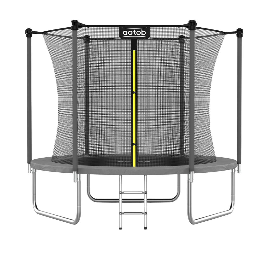 8ft 800lbs Heavy Duty Outdoor Trampoline for Kids Adults